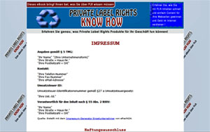 PLR-Crashkurs - Impressum-Seite